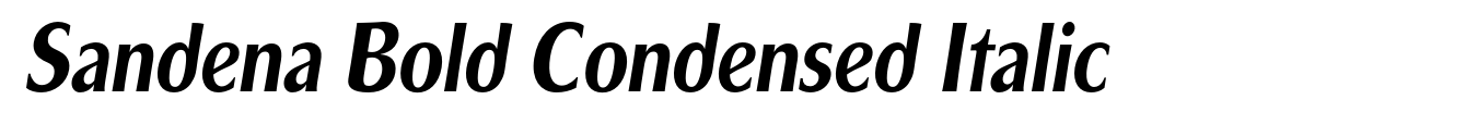 Sandena Bold Condensed Italic